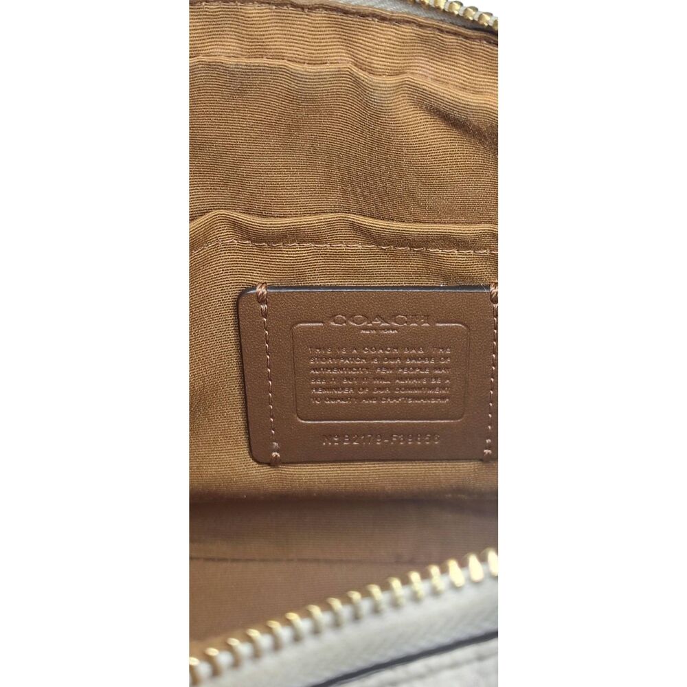 Coach Jess Crossbody Bag White Pebbled Leather F39856 Zip Top Classic - Picture 10 of 14